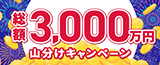 総額3,000万円山分けキャンペーン